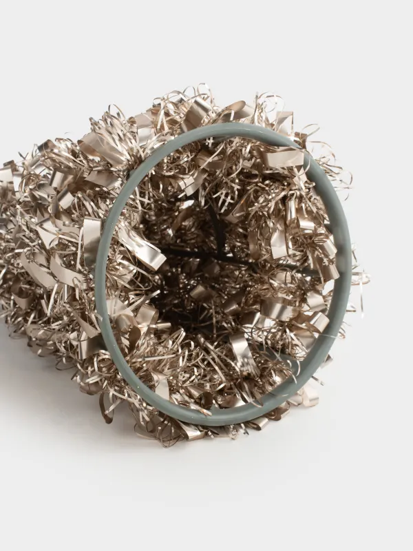 Шырша жасанды, 25 см, шырша жылтырағы/пластик, шампан, Ірі шырша жылтырағы, Tinsel christmas, image-3