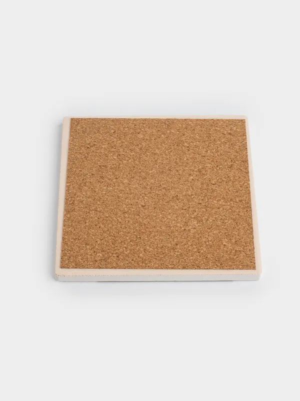 Саптыаяқ тұғыры, 11х11 см, шаршы, керамика/тығын, ақ, Көзілдірігі бар кірпі, Forest animals, image-3