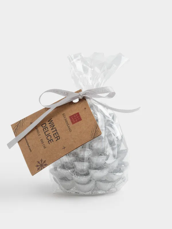 Шам, 6x8 см, күміс, Шырша бүршігі, Winter delice, image-3