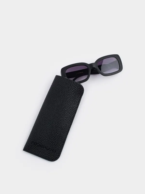 Футляр для очков, 18x8 см, полиуретан, черный, Memo, image-2