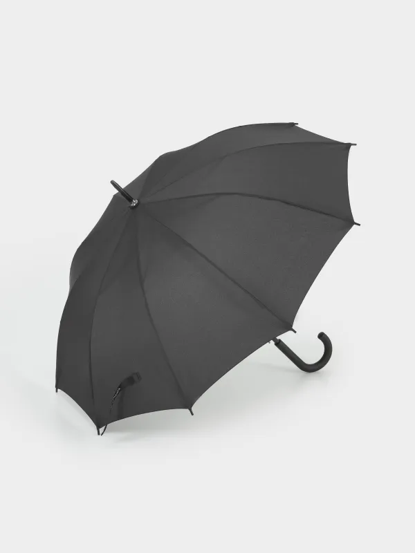 Зонт-трость, 86 см, эпонж, черный, Ray light, image-0