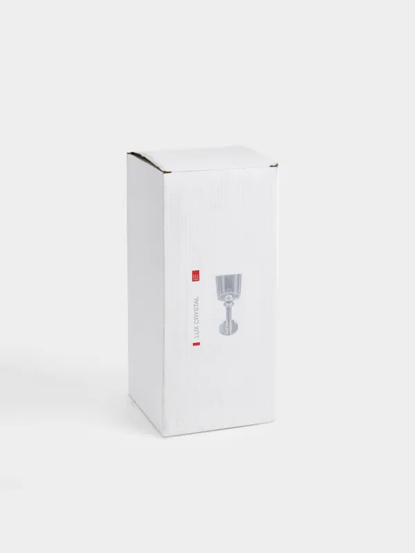 Шам ұстағыш, 25 см, цилиндрлік шамға арналған, аяқты, кристалды шыны/шайыр, Lux crystal, image-4