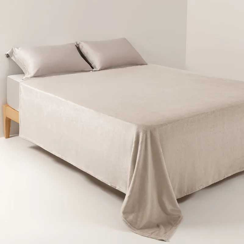 Төсек жапқыш, 220х240 см, фланель, сұр, Flannel