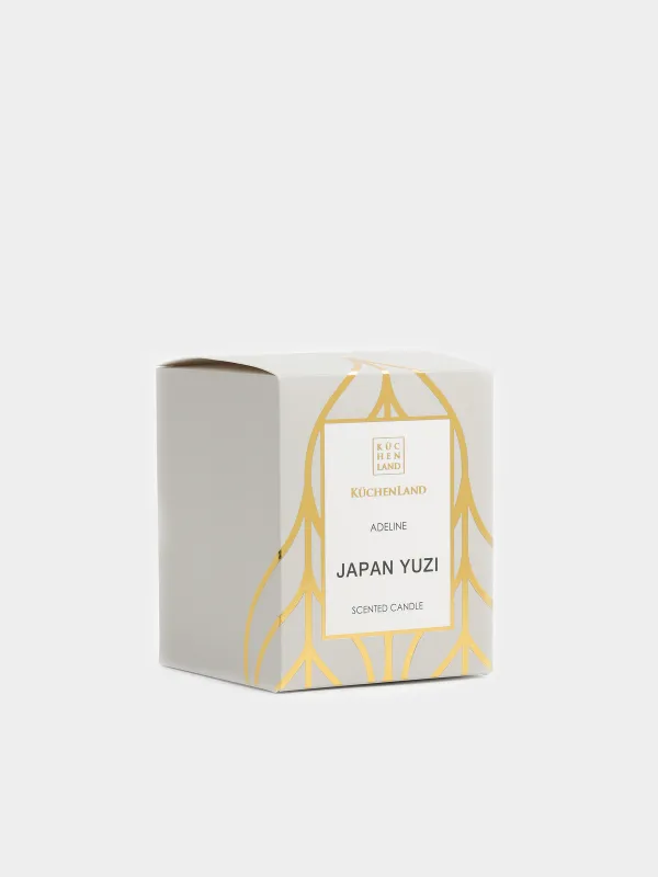 Свеча ароматическая, 9 см, в подсвечнике, с крышкой, стекло, Japan Yuzi, Adeline, image-2