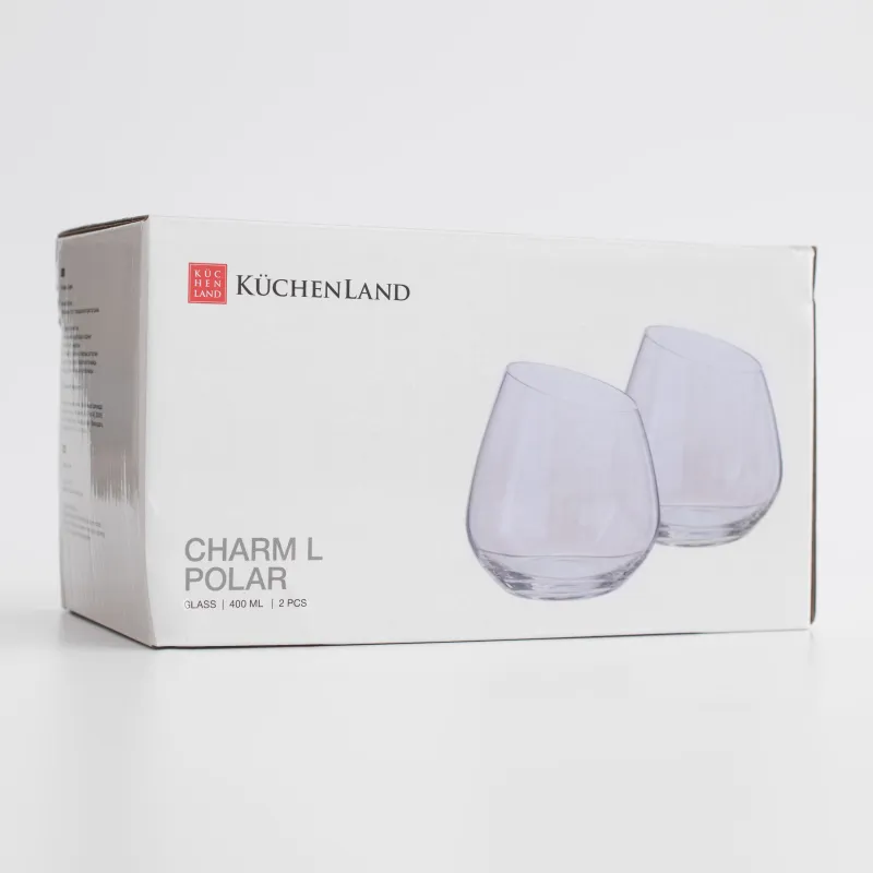 Стакан, 11 см, 400 мл, 2 шт, кристальное стекло, перламутр, Charm L polar, image-3