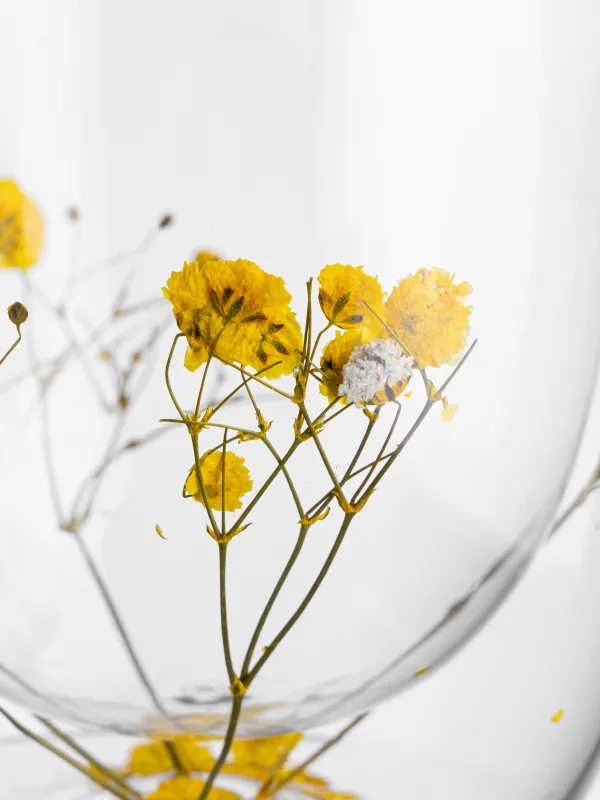 Кружка, 330 мл, стекло Б, с сухоцветами внутри, Цветы, Air decor, image-3