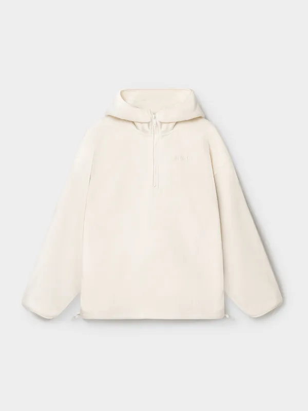 Әйелдер толстовкасы, өлшемі XS, сыдырмасы бар, капюшоны бар, полиэстер, сүт түстес, Milegros, image-6