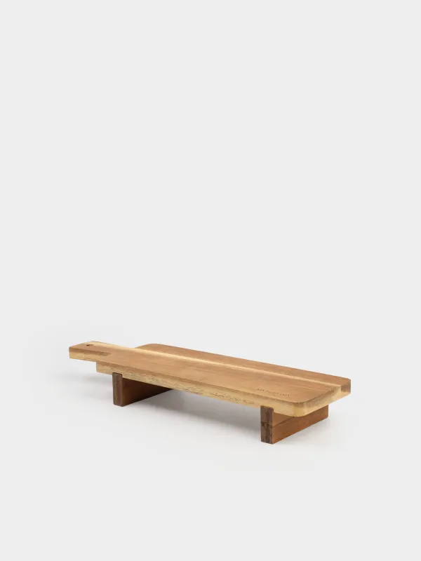 Блюдо сервировочное, 38x11 см, с ручкой, на ножках, Noble tree, image-2