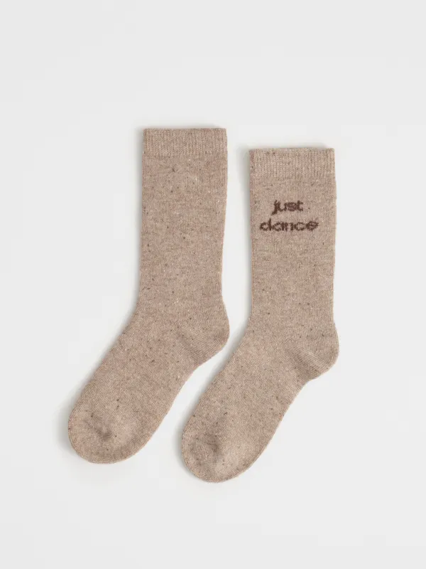 Әйелдер шұлықтары, өлшемі 36-38, жүн қосылған, акрил/жүн, құмды, Дизайн, Wool warm, image-0