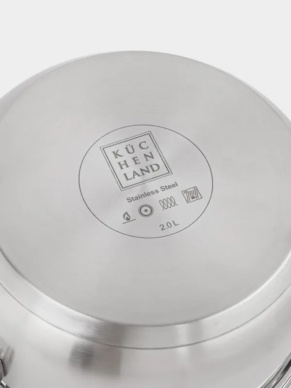 Набор посуды, 3 пр, сталь/стекло, Egoist lite, image-3