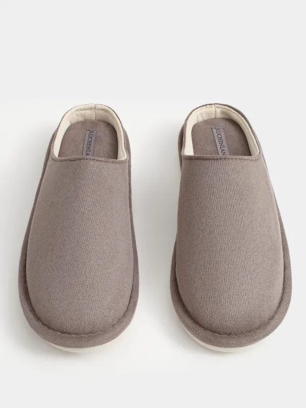 Ерлер тәпішкелері, үйге арналған, өлшемі 40-41, барқыт, қара құм, Stiven, image-5