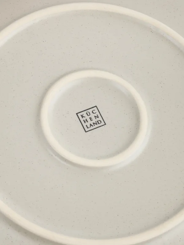 Тарелка обеденная, 27 см, керамика K, бежевая, Мятый эффект, Crumple creme, image-5