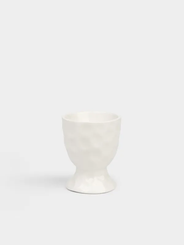 Подставка для яйца, 6 см, керамика D, белая, Кролик с цветами, Natural Easter, image-2