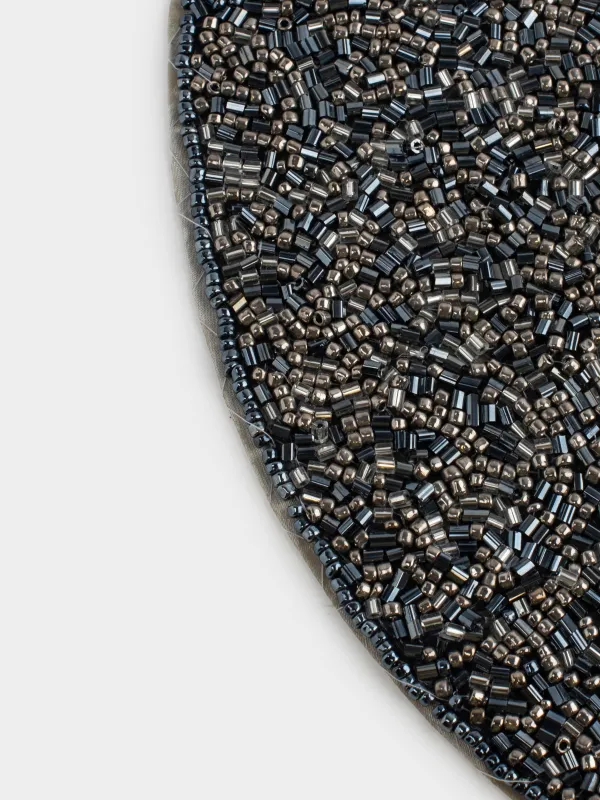 Аспаптарға арналған майлық, 36 см, моншақтар, дөңгелек, жасыл, Shiny beads, image-2