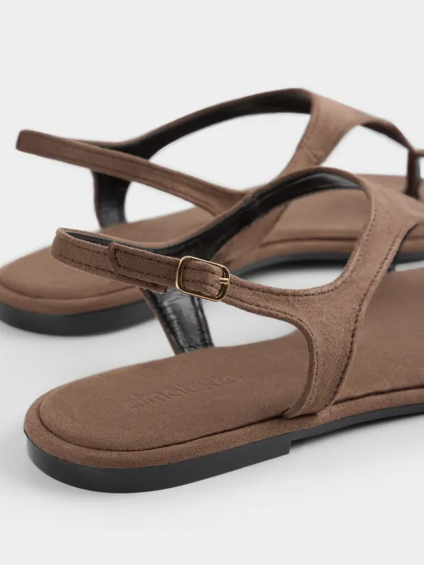 Әйелдерге арналған сандалдар, өлшемі 36, жасанды күдері/резеңке, қоңыр, Maimie, image-5