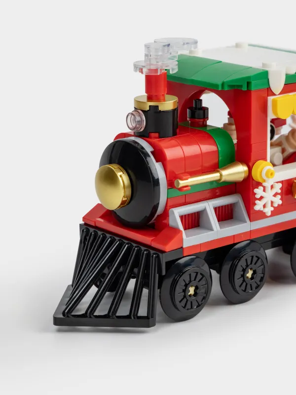 Конструктор, 20х10 см, 322 детали, пластик, цветной, Паровоз, Hobby kids, image-2