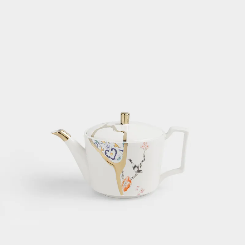 Шайнек, 700 мл, фарфор N, ақ-алтын, Кинцуги, Revival