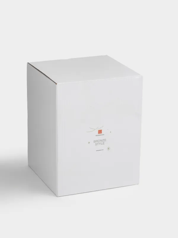 Қар шамы, 15 см, жарықтандырылған, пластик, қола, Ормандағы бұғы, Bronze style, image-6