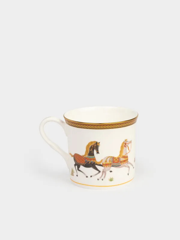 Шыныаяқ. 300 мл, 4 дана, фарфор F, ақ, жылқы, Blue wind, image-8