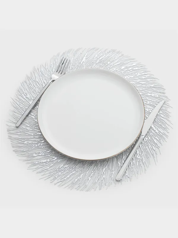 Аспаптарға арналған майлық, 38 см, ПВХ, дөңгелек, күміс, Azhur Grid, image-3