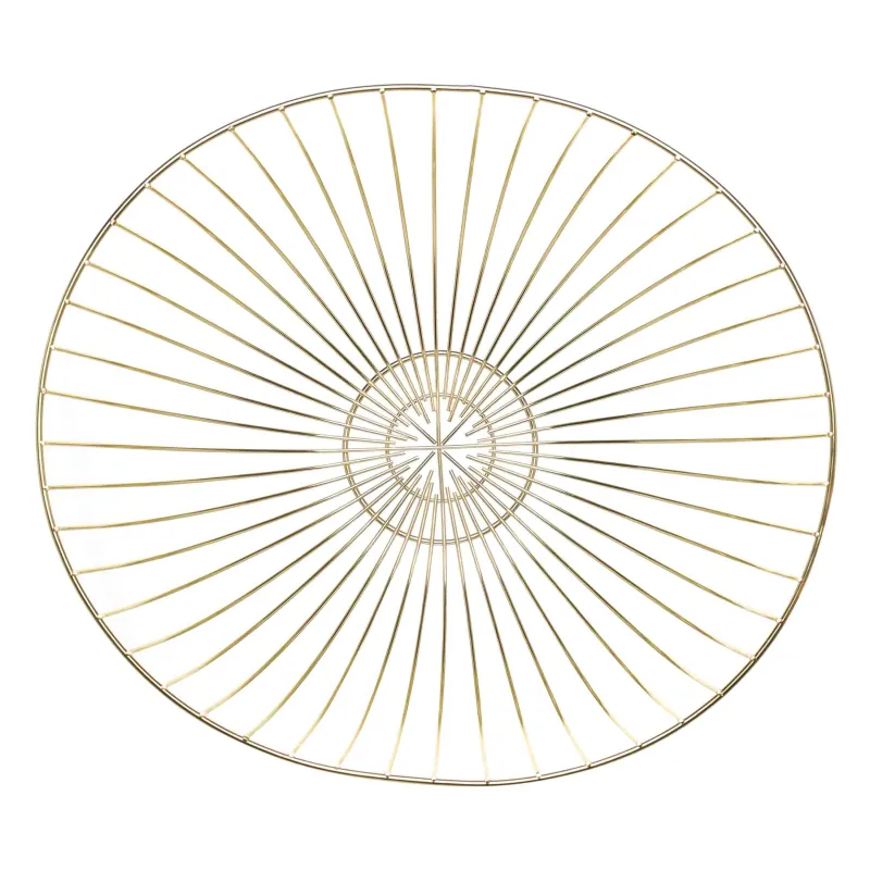 Жемістерге арналған себет, 33 см, металл, алтын түстес, Шыбықтар, Twist gold, image-2