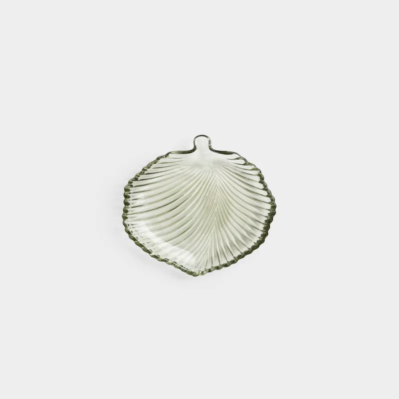 Ыдыс, 17х20х2 см, шыны Р, жасыл, Жапырақ, Clear pattern, image-1