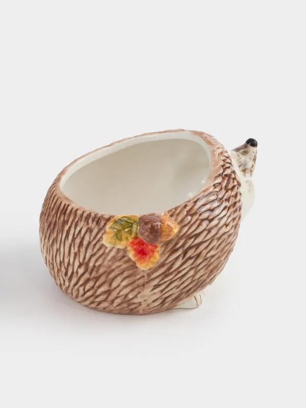 Кәмпит ыдысы, 17х9 см, 600 мл,  керамика, қоңыр, қарағай қосылған кірпі, Forest symphony, image-2