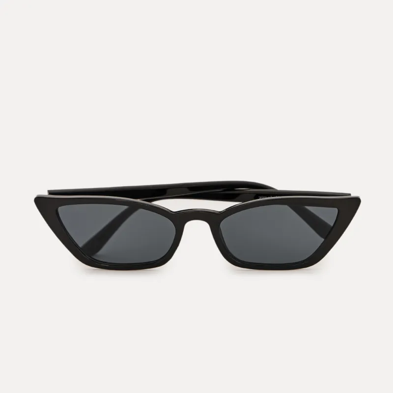 Күннен қорғайтын көзілдірік, пластик, қара және сұр, Мысық көзі, Nifty