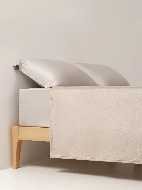 Төсек жапқыш, 220х240 см, фланель, сүт түстес, Flannel, image-4