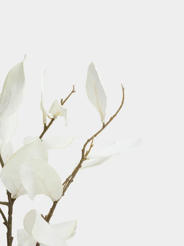 Ветка декоративная, 80 см, Белые листья, Broadleaf decor, image-3