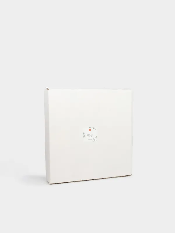 Науа, 30х30 см, пластик/шыны, төртбұрышты, сүт және алтын түстес, Жасыл гүлдер, Green lace, image-6