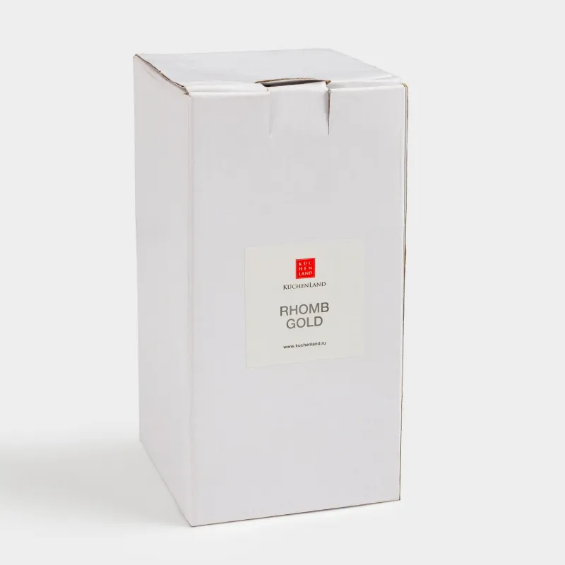 Шарап бокал-кубогы, 300 мл, шыны Р, алтын жиегі бар, Rhomb gold, image-5