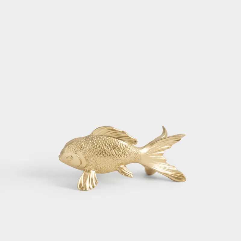 Мүсінше, 13 см, полирезин, алтын түстес, Балық, Goldfish, image-1