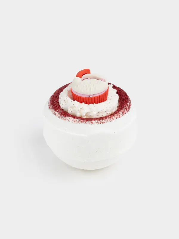 Бомбочка для ванны, 130 гр, с игрушкой, белая, Земляника, Санта, Christmas spa, image-2