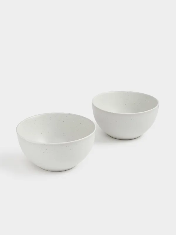 Сорпа тәрелкесі, 14х7 см, 2 дана, керамика, сүт түстес, дақты, Particle, image-2