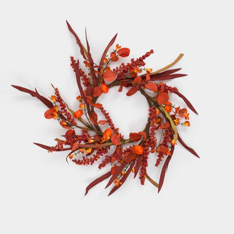 Сәндік гүл шоғы, 16/35 см, пластик/қағаз, Күзгі композиция, Forest symphony decor