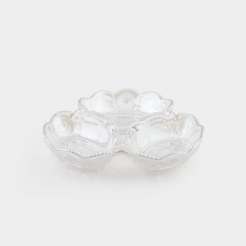 Менажница, 20 см, 3 бөлім, Шыны Р, Меруерт, күн үлгілері, Sabal