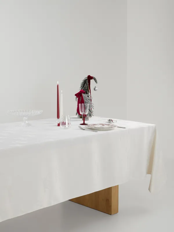 Дастархан, 160х160 см, жаккард, полиэстер, сұр-сарғылт-қоңыр, Жылқылар, Graceful horses, image-4