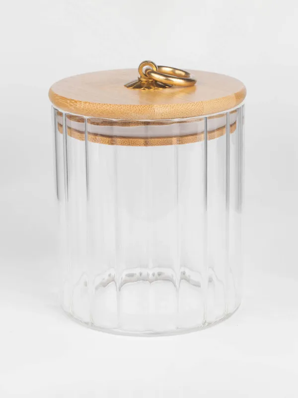 Сусымалы азық-түлік Банкі, 500 мл, бамбук Шыны, Camellia, image-0