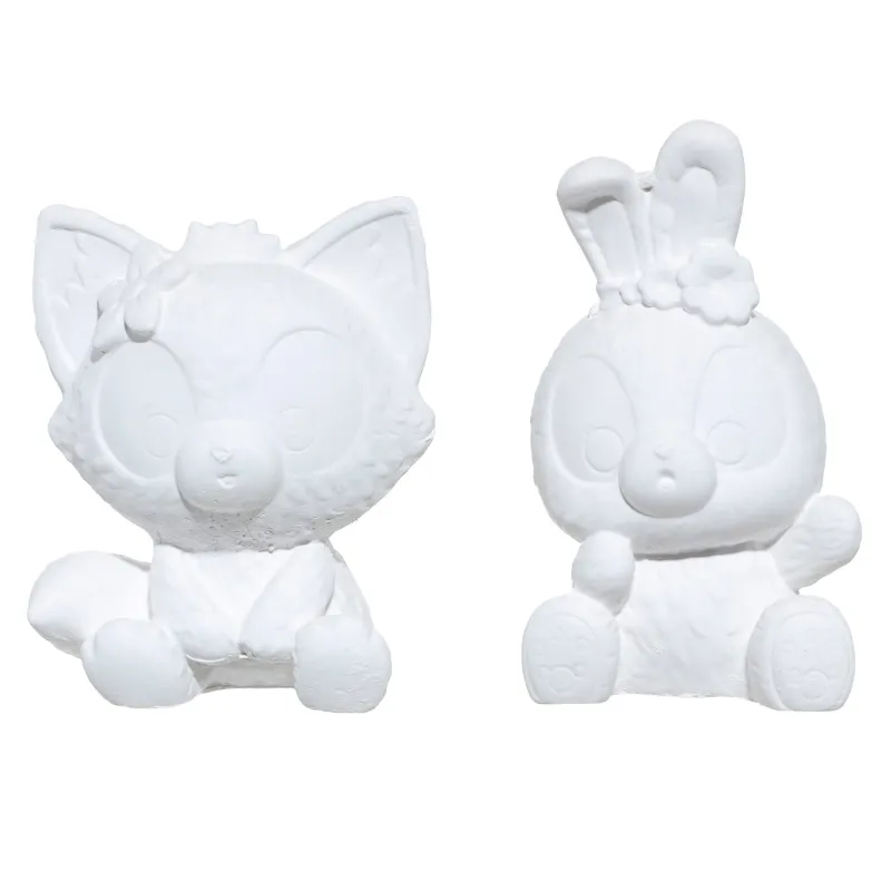 Шығармашылық жинағы, 2 зат, гипс, кескіндеме, Мысық және қоян, Creative, image-1