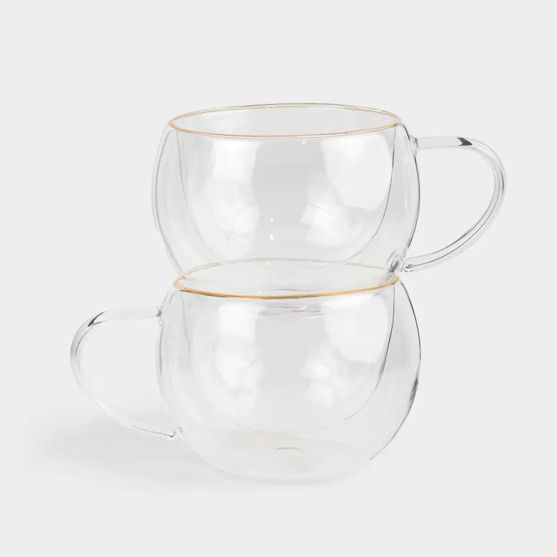 Саптыаяқ, 270 мл, 2 дана, шыны Б, алтын жиегі бар, Air gold, image-0