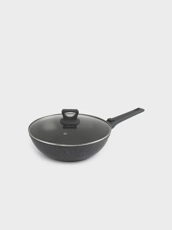 Вок, 28 см, қақпағы бар, алынбалы тұтқасы баар, жабыны бар, алюминий, Scandia, image-0