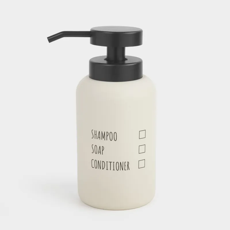 Диспенсер для жидкого мыла, 350 мл, полирезин/пластик, бежевый, Irida