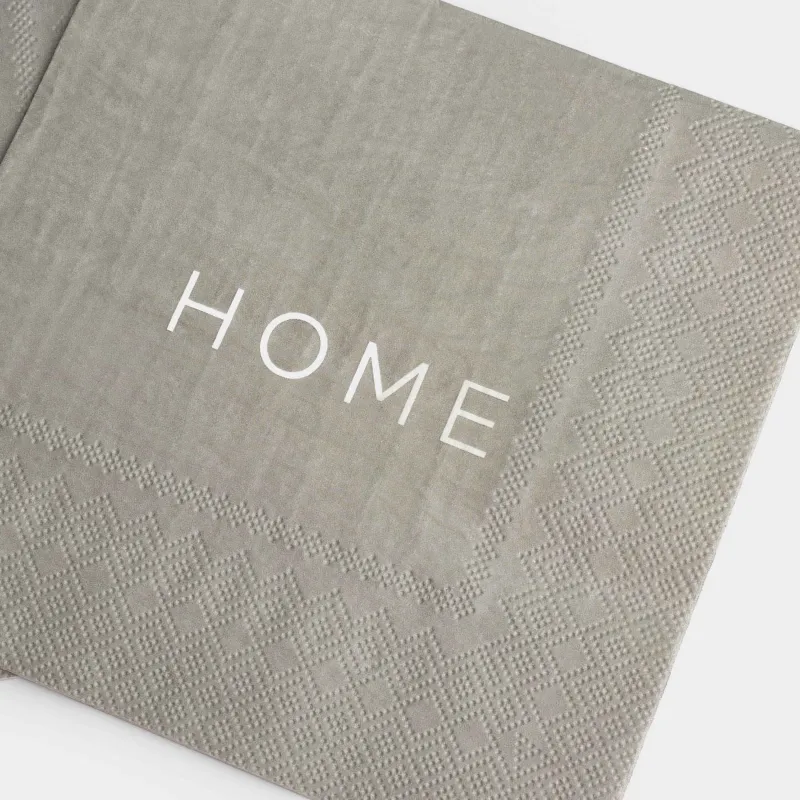 Қағаз майлықтар, 33х33 см, 20 дана, шаршы, сұр, Home, Scroll, image-4