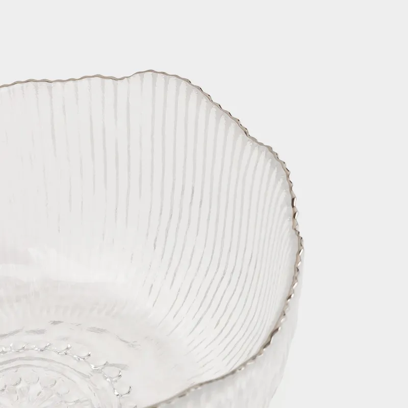 Салатник, 17х8 см, 900 мл, стекло Р, с серебристым кантом, Argos silver, image-5