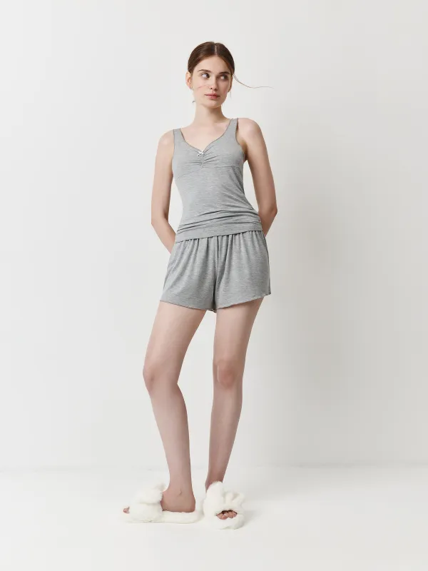 Әйелдер ішкөйлегі, үйге арналған, өлшемі M, қысқартылған, вискоза/спандекс, сұр, Braith, image-3