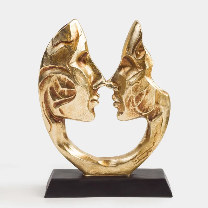 Мүсінше, 31 см, полирезин, алтын, Сүйіс, Байсе, image-0