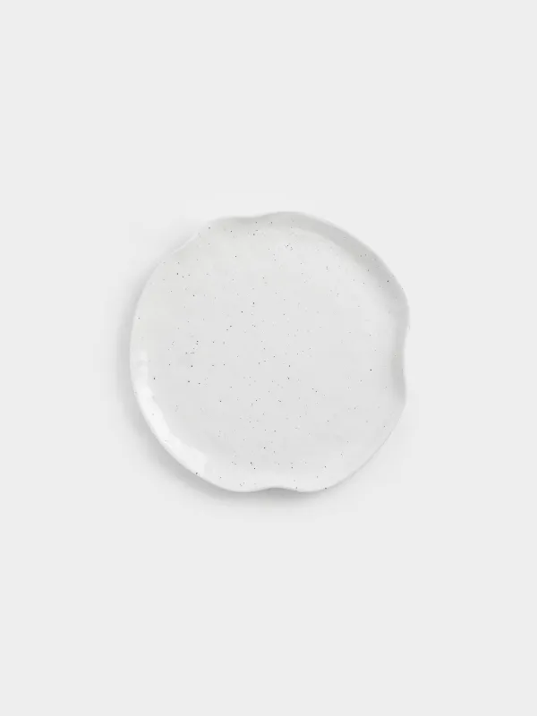 Тарелка обеденная, 25 см, в крапинку, Неровный край, Crumple speckled, image-0