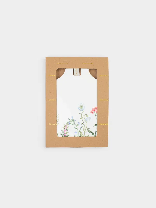 Ыстыққа арналған тұғыр, 15х21 см, керамика/тығын, ақ, Шалғын гүлдері, Floral meadow, image-5