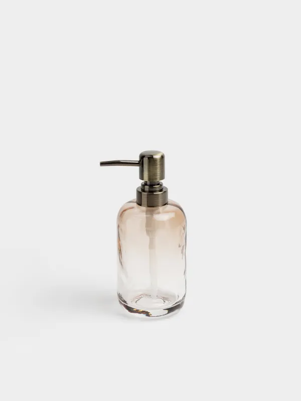 Сұйық сабын диспенсері, 300 мл, шыны/пластик, қоңыр, градиент, Rachas, image-0